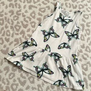 Girls H & M summer dresses leopard print and butterfly